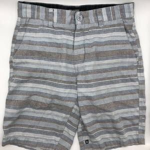 Micros Blue Brown White Gray Shorts EUC Boy's Size